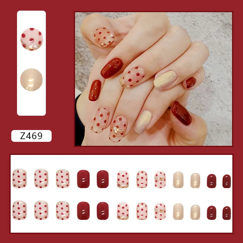 Aichashi Nail Art Fake Nails Long Island Iced Tea Wearing Jiashan Camellia Flower 3D Light Change Love Girl Blush Wearing Press on Nails