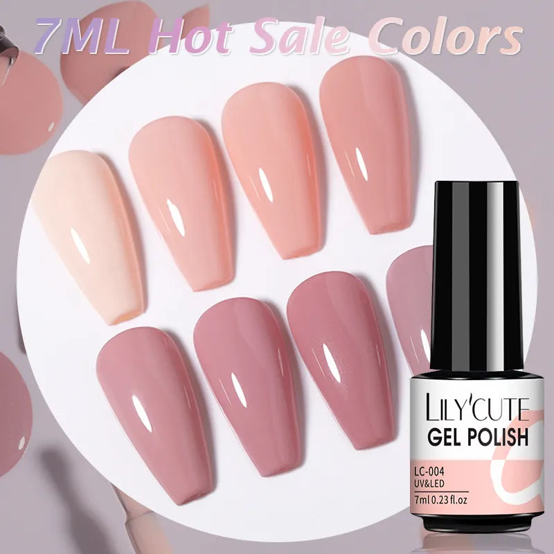 Aichashi 7ML Gel Nail Polish Vernis Semi-Permanent Nude Nail Polish For Nails Soak Off UV LED Gel DIY Nail Art Gel Varnishes