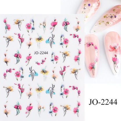 Aichashi Love Heart Nail Stickers Simple Heart Design Self-Adhesive Slider Letters Nail Art Decorations Stars Decals Manicure Accessories