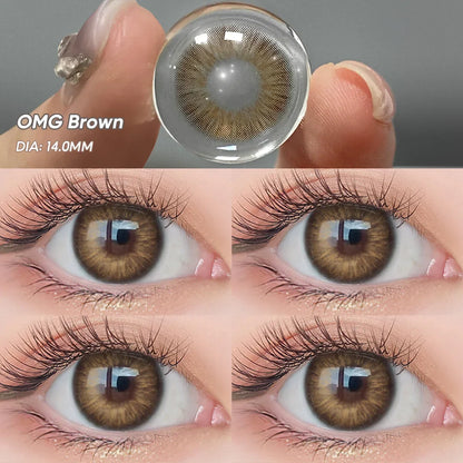 Aichashi Color Contact Lenses For Eyes Gray Prescription Lenses Contact Lenses with Diopters Colored Eye Lenses Beauty Pupils