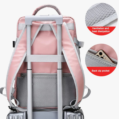 Aichashi BACK TO SCHOOL Airplane Travel Luggage Zipper Bags Large Capacity Women Shoulder Travel Backpack Sports Bag Luggage Storage Bag Bagpacks