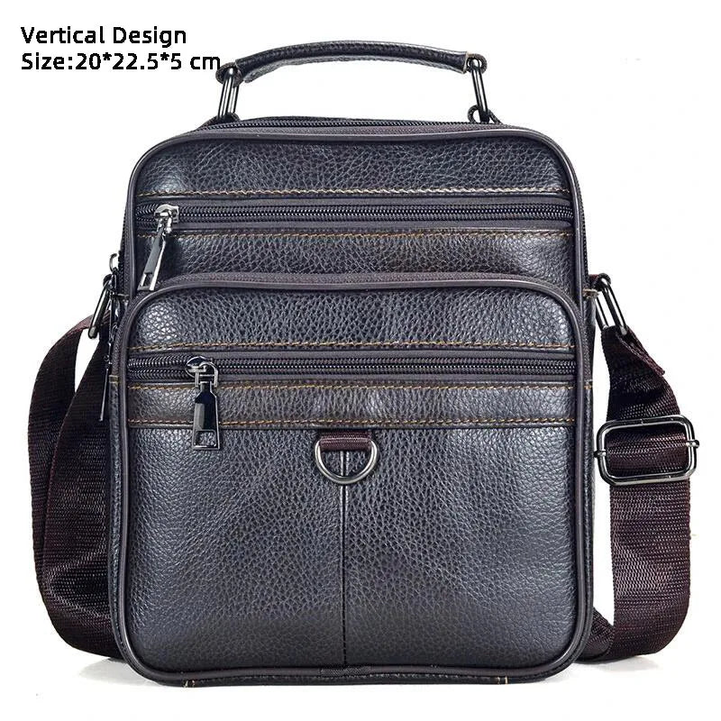 Aichashi Men Messenger Bags Genuine Leather Handbags for Man Luxury Brand Male Crossbody Bag for Mini Pad Boy Shoulder Bag