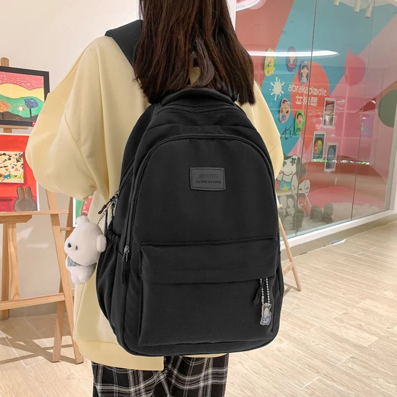 Aichashi BACK TO SCHOOL New Female Fashion Lady High Capacity Waterproof College Backpack Trendy Girls Laptop School Bags Cute Girl Travel Book Bag