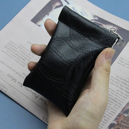 Aichashi 2024 New Fashion Leather Long Pocket Key Wallet Keyring Coin Purse Women Men Small Short Money Change Bag Little Card Holder