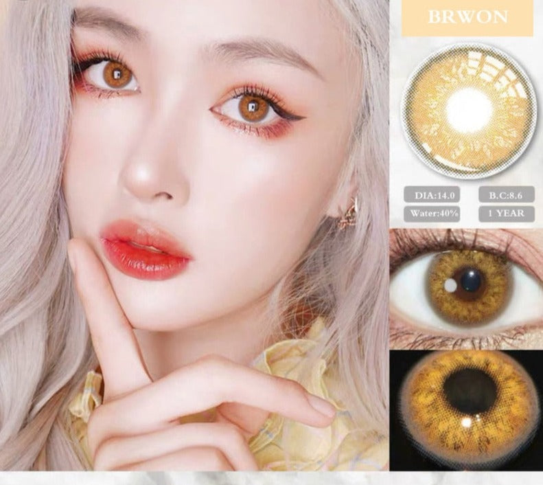 2Pcs/Pair Colored Contact Lenses Colorful Beauty Cosmetic Contacts Natural Color Lens Eye Contact Blue Lenses