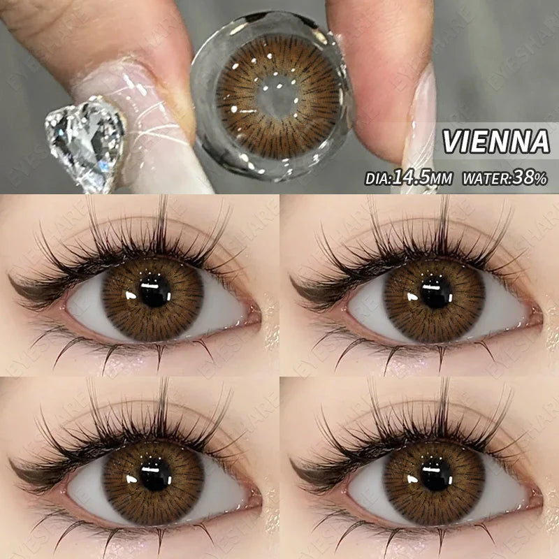 Aichashi NEW Style Eyes Contacts Lenses Colored Contact Lens for Eye 1pair Blue Contact Lens Yearly Beauty Makeup Red Eye Lenses