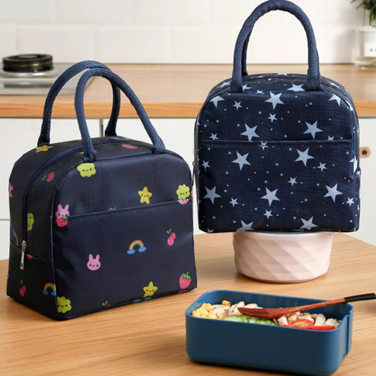 Aichashi BACK TO SCHOOL Portable Lunch Bag Food Thermal Box Waterproof Office Cooler Lunch box Camping Picnic Bag for Kids Convenient Fresh Warmer Bags