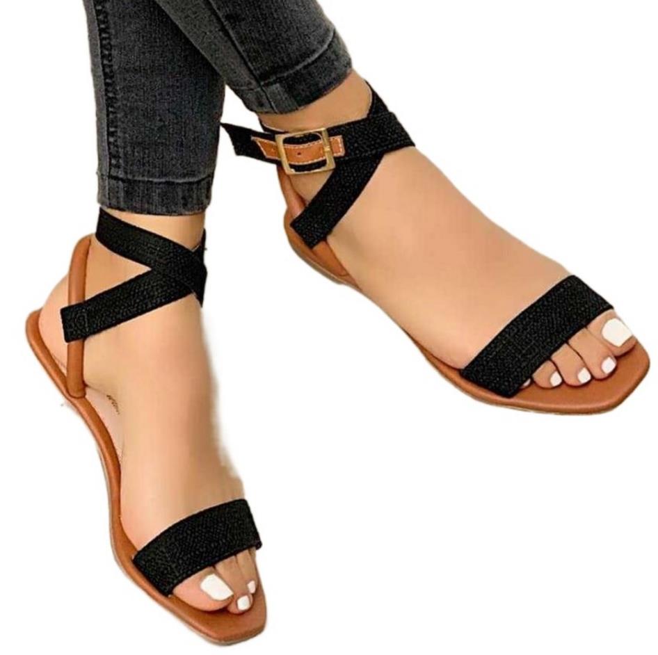 Aichashi Flat Women Sandals Summer Women Cross Strap Sandals Fashion Open Toe Elegant Women Shoes Comfortable Sexy Sandals Women