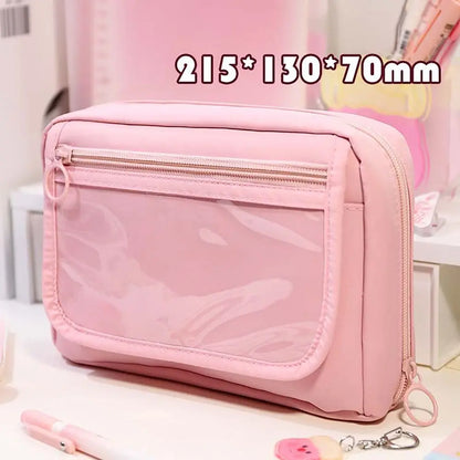 Aichashi BACK TO SCHOOL Large Capacity Pencil Case Kawaii Cute Pencil Cases Student Pen Case Big School Supplies Stationery Pencil Bags Box Pencil Pouch