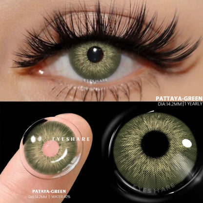 Aichashi 1 Pair New Natural Colored Contact Lenses for Eyes Fashion Blue Eye Lenses Brown Lenses Yearly Lenses Green Eye Lenses