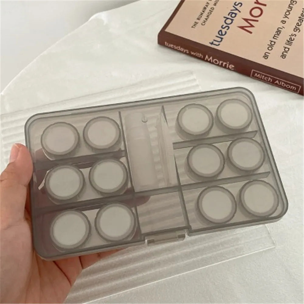 Aichashi 6 Pair Contact Lens Case Contact Lens Storage Box Portable Travel Contact Lenses Case Soak Container Lenses Box for Beauty Pupil