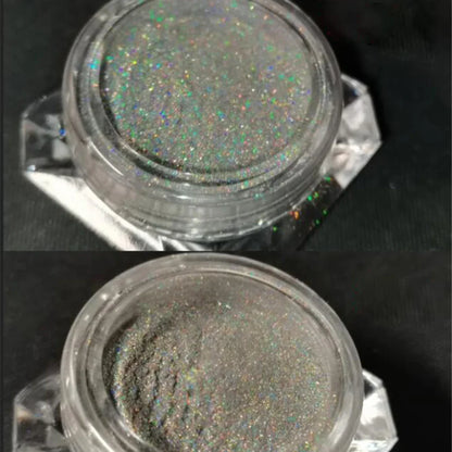 1Box Unicorn Holographic Nail Powder Silver Glitter Metallic Rub Dust Mirror Pigment Extra Fine Shiny Chrome For DIY Manicure*Y*