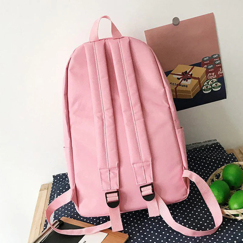 Daisy Printed Backpack Unisex Small Schoolbag For Teenagers Fashionable Canvas Backpacks Portable Travel Bag Student School Bags