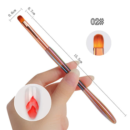 Colorful Nails Brush Nails For DIY Design Hulu Handle Pull Wire Pen Phototherapy Color Drawing Pen Nail Supplies Professionals