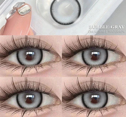 Aichashi NEW Style Eyes Contacts Lenses Colored Contact Lens for Eye 1pair Blue Contact Lens Yearly Beauty Makeup Red Eye Lenses