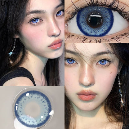 Color Contact Lenses with Diopters Blue Graduated Colored Lenses Cosplay Color Lens Green Lenses Pink Lenses Anime Lenses