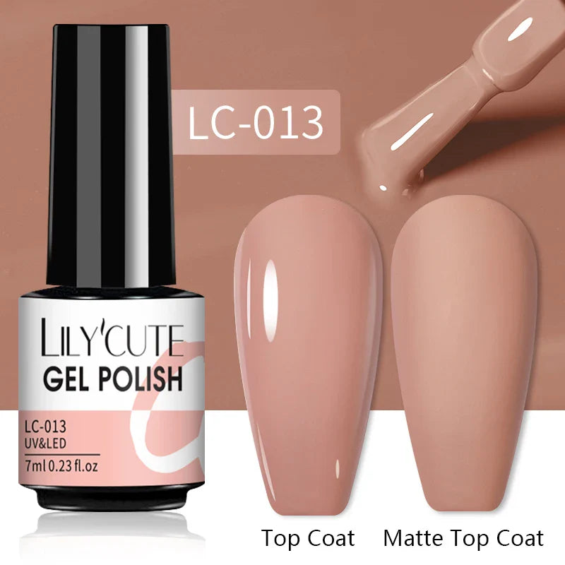 Aichashi 7ML Gel Nail Polish Vernis Semi-Permanent Nude Nail Polish For Nails Soak Off UV LED Gel DIY Nail Art Gel Varnishes