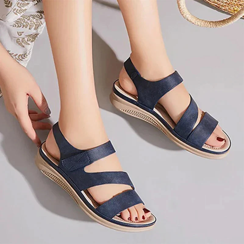 Aichashi 2024 Summer Women 2cm Platform 4cm High Heels Outside Sandals Female Lightweight Casual High Heels Lady Fashion Sneaker Slides