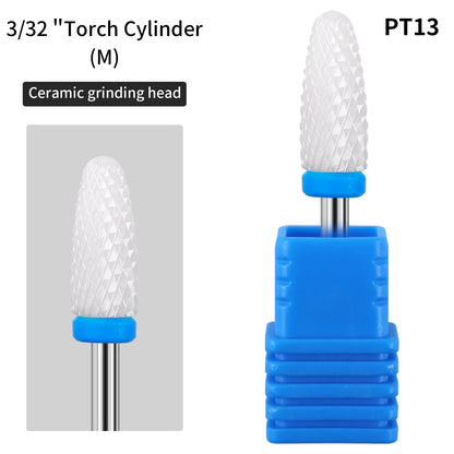 Aichashi 25 Type Ceramic Milling Cutter Nail Drill Bit Electric Manicure Drills Pedicure Mill Bits Machine Files Nail Art Tools Equipment