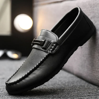 Aichashi New Shoes for Men Casual Leather Shoes Slip-On Comfortable Driving Shoes Loafers Men Zapatos Para Hombre