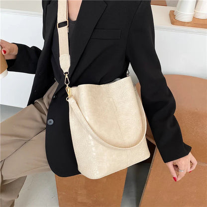 Aichashi Classical Style Stone Pattern Leather Small Crossbody Bags for Women Winter Korean Fashion Shoulder Bag Handbags