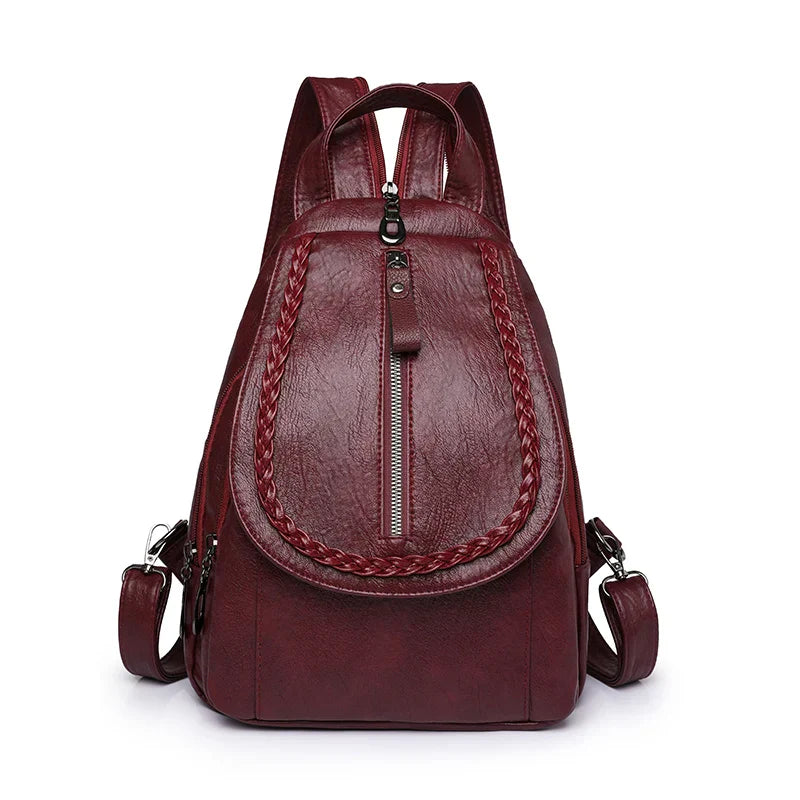 aichashi Soft Leather Shoulder Bag for Women  New Fashionable Mini Shopping Backpack Chest Bag Casual Versatile Diagonal Cross Bag