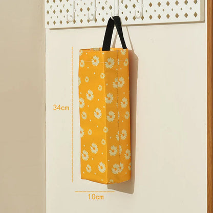 Aichashi Grocery Bag Holder Wall Mount Plastic Bag Holder Dispenser Hanging Storage Trash Garbage Bag Home Kitchen Garbage Organizer