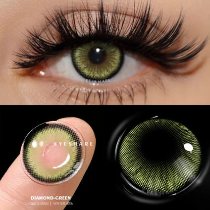 Aichashi 1 Pair Colored Contact Lenses for Eyes Blue Contact Lenses Yearly Beautiful Pupils Fashion Contact Lenses Green Lenses