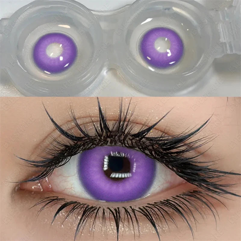 Aichashi 1 Pair Color Contact Lenses for Eyes Cosplay Red Color Lens Anime Purple Lenses Korean Lenses Big Eye Lens Blue Lenses