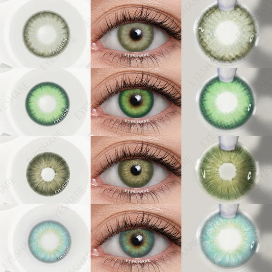 Aichashi 1 Pair Colored Contact Lenses Natural Eye Lenses Green Eye  Blue Lenses Yearly Beauty Cosmetic Brown Contacts Eye