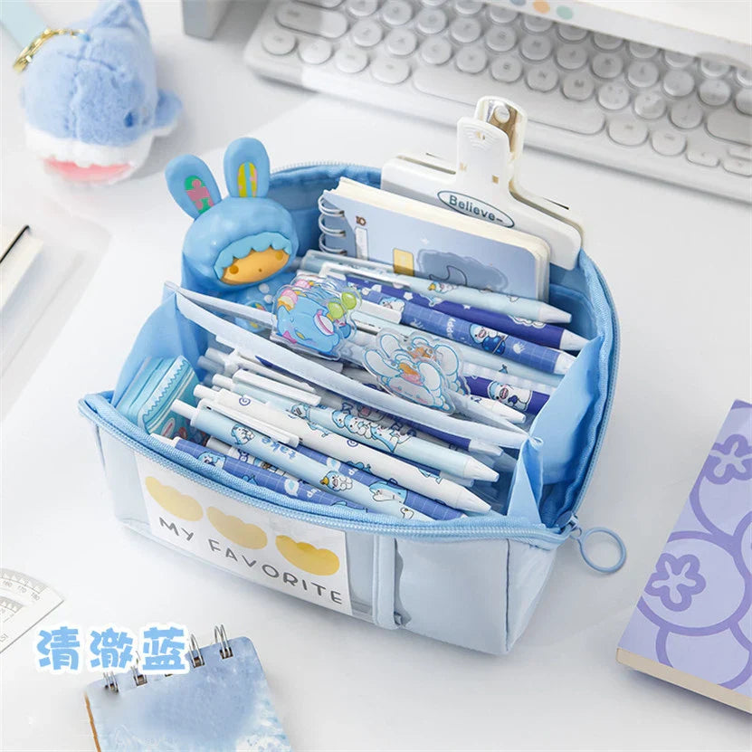 Aichashi BACK TO SCHOOL Pencil Case Large Capacity Pen Case Estuches Escolares Kalemlik Astuccio Kawaii Productos Japanese Stationery Trousse Cute Bags