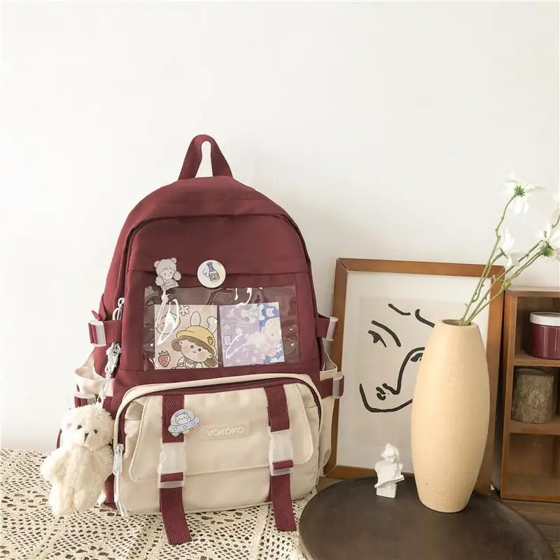 Aichashi Kawaii Women Backpack Waterproof School Bag For Teenager Girl Student Bookbag Laptop Rucksack Cute Female Travel Bagpack Mochila