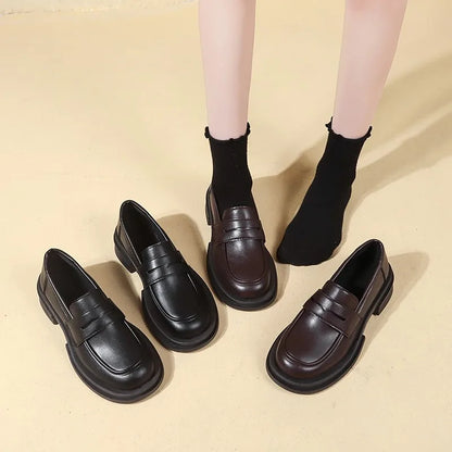 Aichashi New Japanese Style College Student Shoes Cosplay Lolita Shoes for Women/Girl Fashion Black/Coffee Uniform Platform Shoes 2024