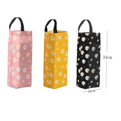 Aichashi Grocery Bag Holder Wall Mount Plastic Bag Holder Dispenser Hanging Storage Trash Garbage Bag Home Kitchen Garbage Organizer