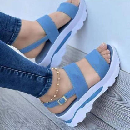 Aichashi Fashion Wedge Female Platform Buckle Strap Street Summer Outdoor Shoes Punk Beach Wedges Women Sandals Sandalias De Mujer