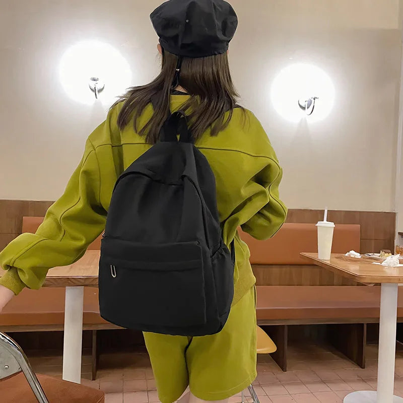 Aichashi Fashion Backpack Canvas Women Backpack Anti-theft Shoulder Bag New School Bag For Teenager Girls School Backapck Female