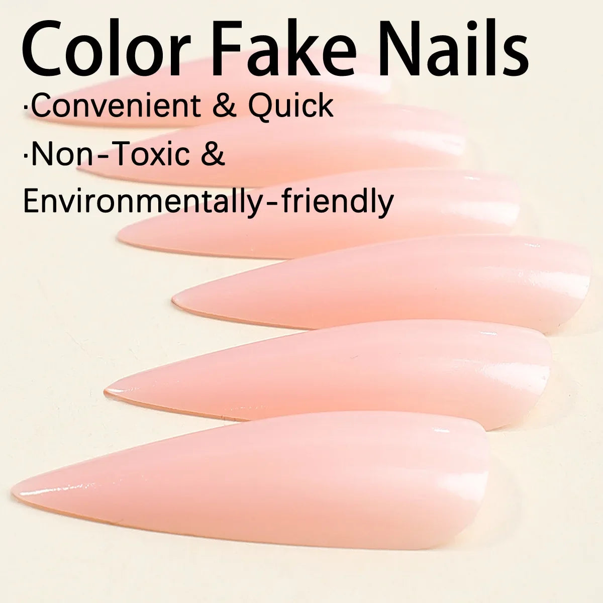 Aichashi 24Pcs French False Nails Almond Fake Nails with Glue Press on White Edge Design Wearable Simple Ins Pink Stiletto Nail Tips