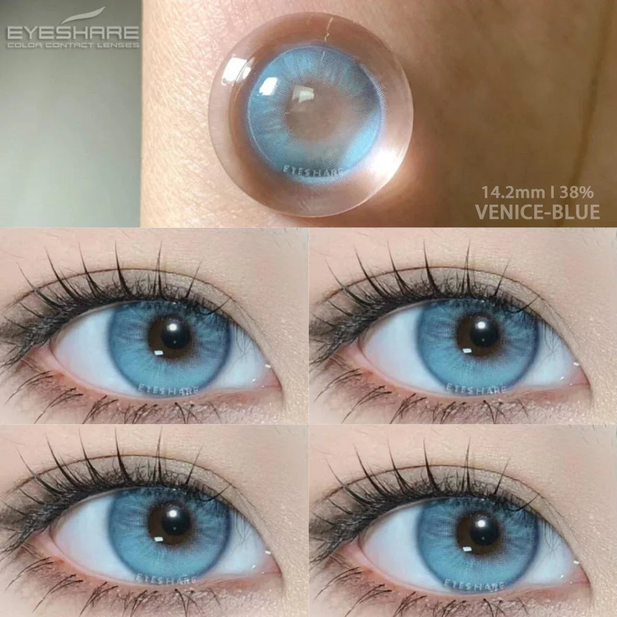 Aichashi NEW Style Eyes Contacts Lenses Colored Contact Lens for Eye 1pair Blue Contact Lens Yearly Beauty Makeup Red Eye Lenses