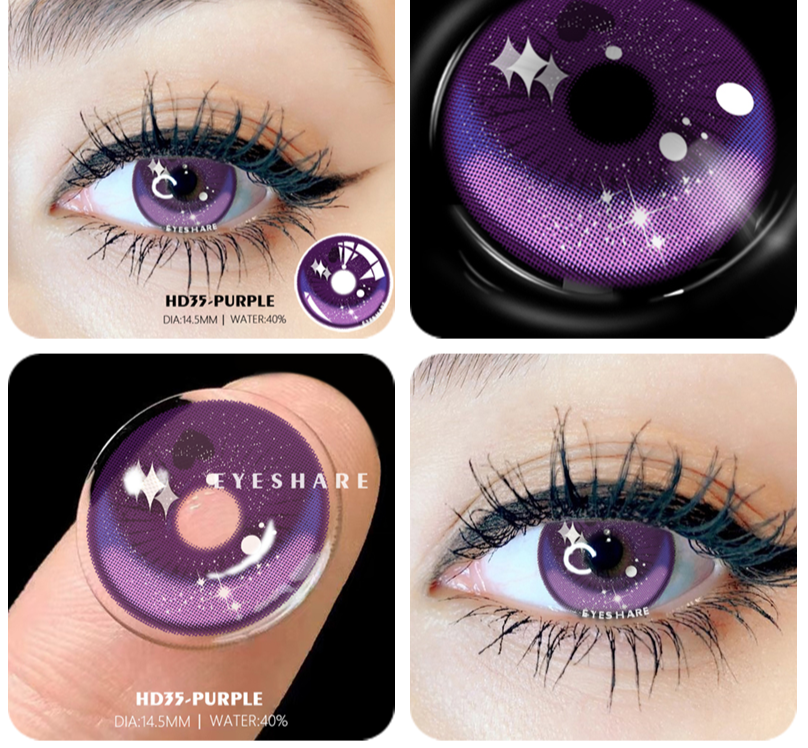 2pcs Colored Contact Lenses For Eyes Cosplay Colored Lenses Blue Contact Lens Yearly Beautiful Pupil Eyes Contact Lens