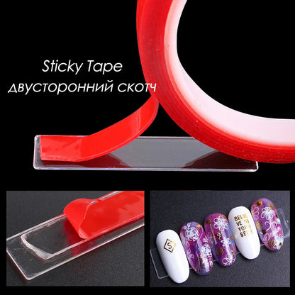 Aichashi 1Set False Nail Tips Nail Art Display Stand Transparent Practice Acrylic Gel Polish Holder Strip Manicure Showing Tools JI151-1