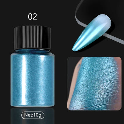 Aichashi Gradient Powder Pigment Pearl Rubbing on Nail Art Glitter Dust Aurora On Manicure Decoration Mirror Rubbing Neon Dust