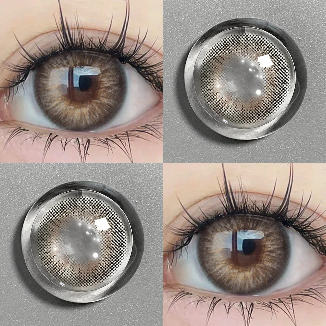 Aichashi Color Contact Lenses For Eyes Gray Prescription Lenses Contact Lenses with Diopters Colored Eye Lenses Beauty Pupils