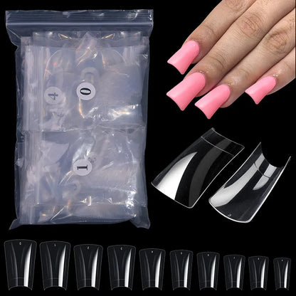 500pcs/bag Duck Bill Nail Acrylic False Nails Tips Press On Nails Shaped Fake Nails With Gel DIY Manicure Tools