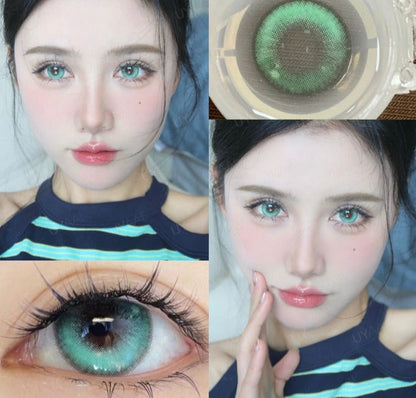 Color Contact Lenses with Diopters Blue Graduated Colored Lenses Cosplay Color Lens Green Lenses Pink Lenses Anime Lenses