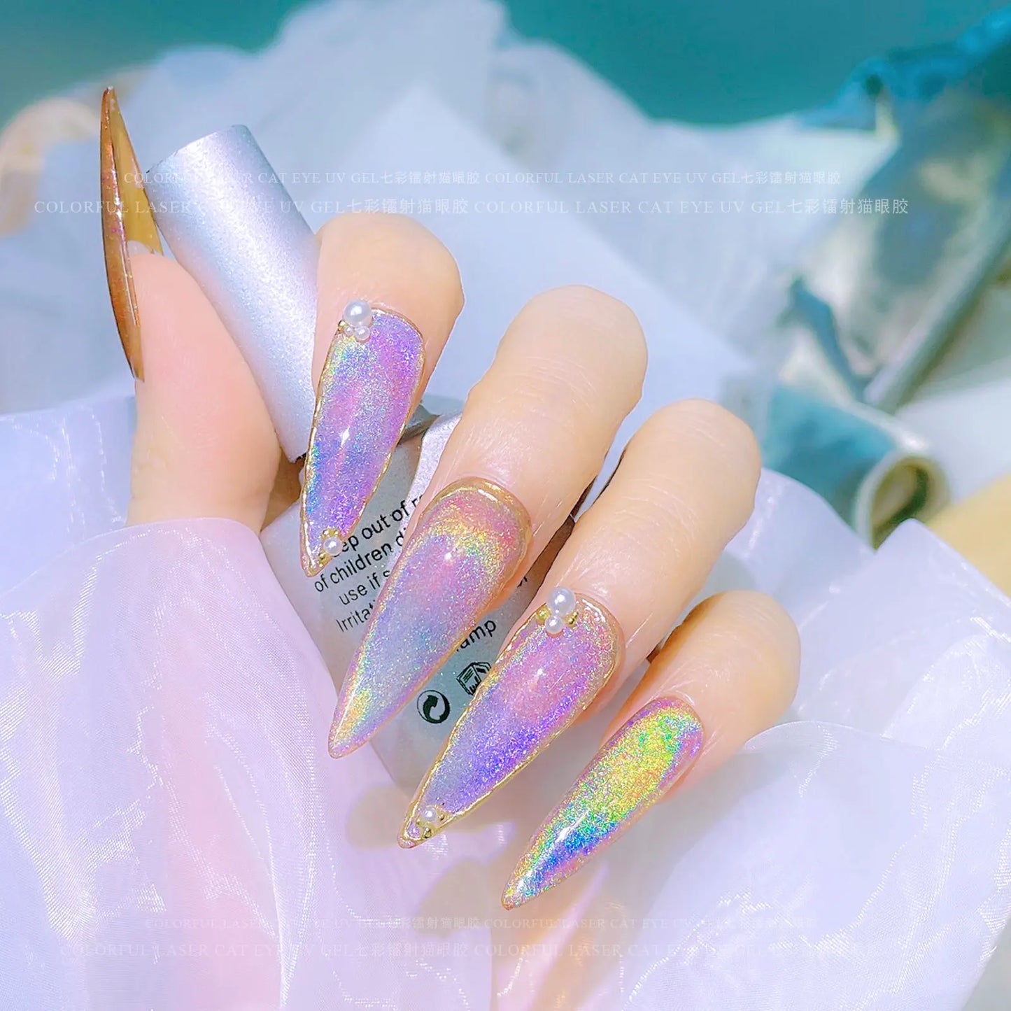 8ML Colorful Cat Eye Gel Nails Polish Winter Reflective Glitter Universal Magnetic Nail Polish Can Be Used Manicure Accesorios