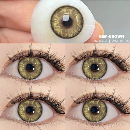 Aichashi 1 Pair Colorcon Korean Lenses Color Contact Lenses for Eyes Purple Lenses Blue Eye Lenses Brown Lenses Yearly Contacts