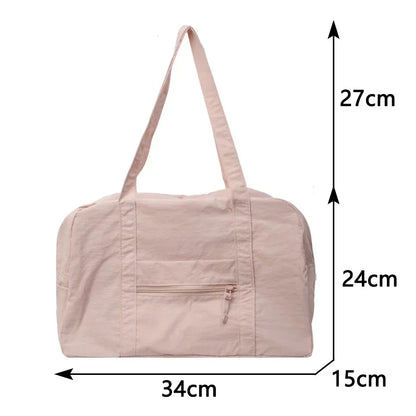 Aichashi Casual Large Capaci Nylon Cloth Bag Women 2024 New Fashion Commuter Shoulder Bag Short-Distance Travel Bag Fitness Bags