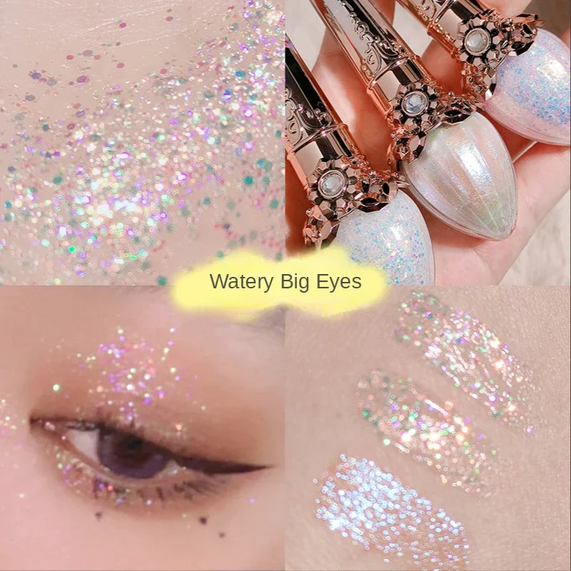 Aichashi Bright Shine Liquid Eye Shadow Glitter Eye Makeup Sequins Pearlescent Fine Flash Highlight Water Proof Korea Cosmetics for Women