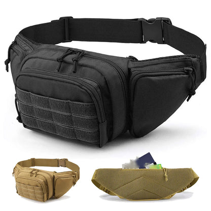 Aichashi Men Waist Fanny Pack Belt Bag Motorcycle Rider Sports Climb Camping Nylon Male Tool Sling Chest Hip Bum Bag