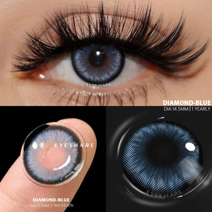 Aichashi 1 Pair Colored Contact Lenses for Eyes Blue Contact Lenses Yearly Beautiful Pupils Fashion Contact Lenses Green Lenses